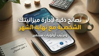 مفكرة وحاسبة لتخطيط الميزانية الشخصية وتقليل المصاريف استقبالاً لشهر سبتمبر 2026.
